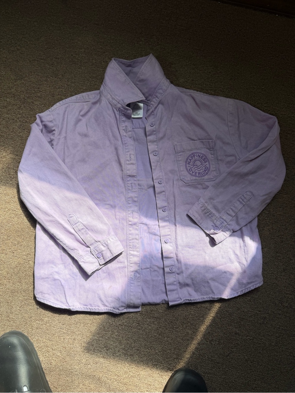 Sanrio Lavender Button-Up Kids Jean Jacket